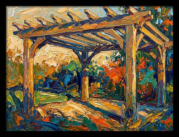 Wooden Pergola Under Sunlight