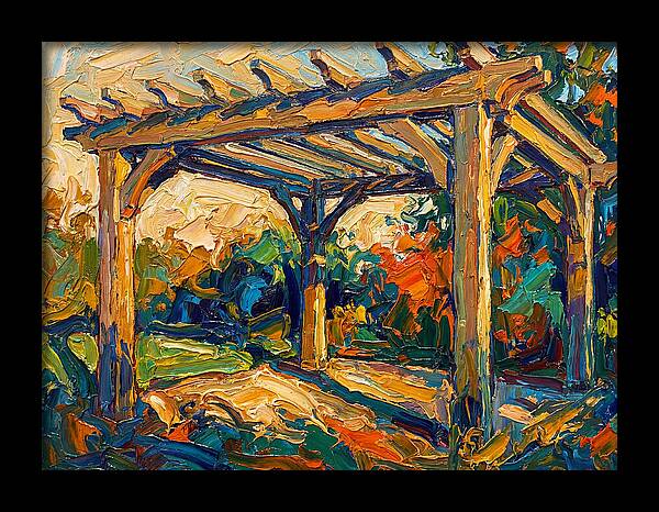 Wooden Pergola Under Sunlight