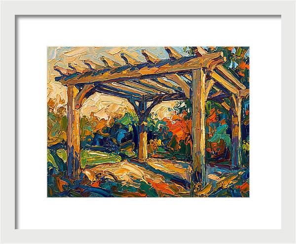 Wooden Pergola Under Sunlight