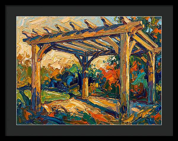 Wooden Pergola Under Sunlight