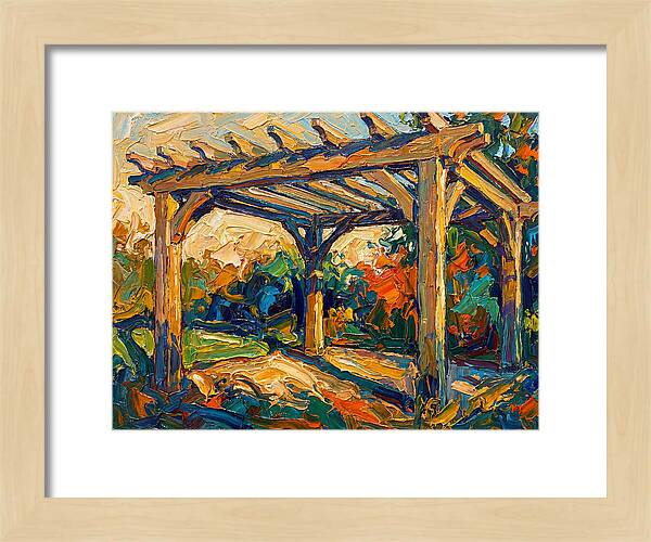 Wooden Pergola Under Sunlight