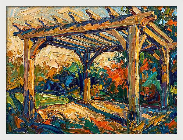 Wooden Pergola Under Sunlight