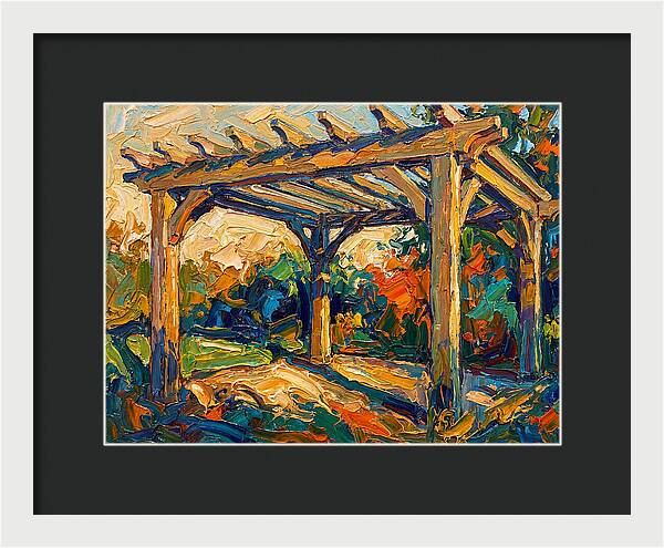Wooden Pergola Under Sunlight
