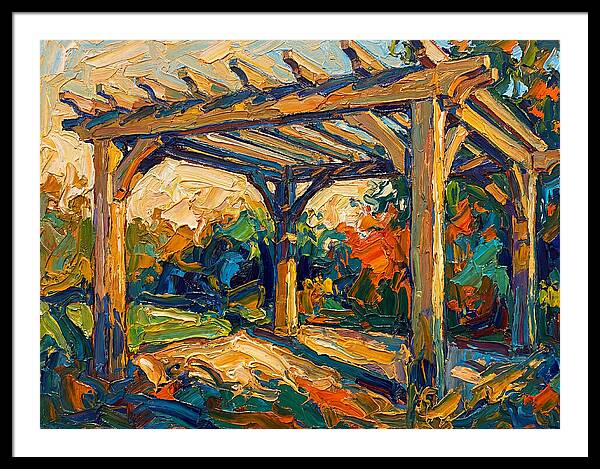 Wooden Pergola Under Sunlight