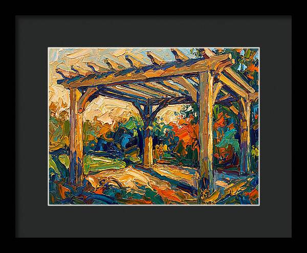 Wooden Pergola Under Sunlight