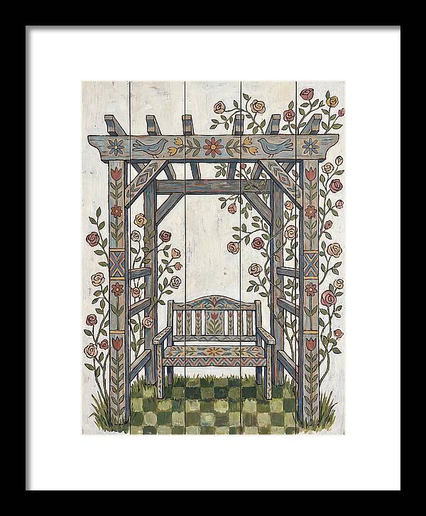 Wooden Pergola With Bench