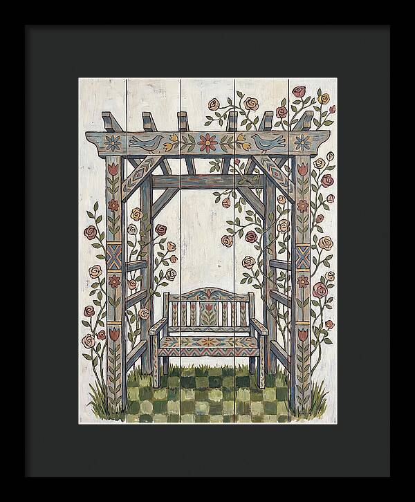 Wooden Pergola With Bench