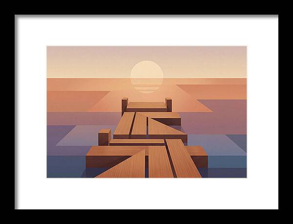 Wooden Pier At Sunset