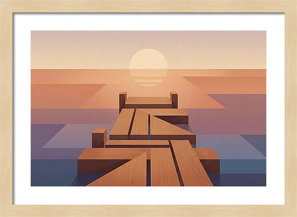 Wooden Pier At Sunset