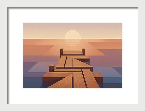 Wooden Pier At Sunset