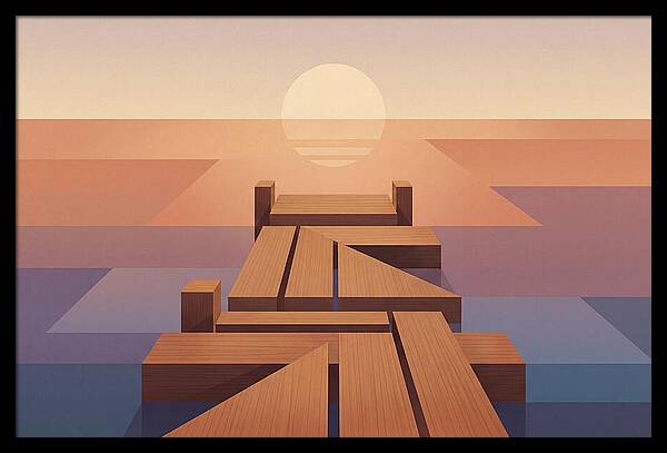 Wooden Pier At Sunset