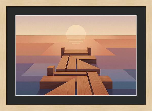 Wooden Pier At Sunset