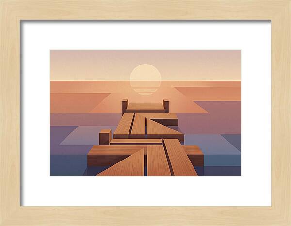 Wooden Pier At Sunset