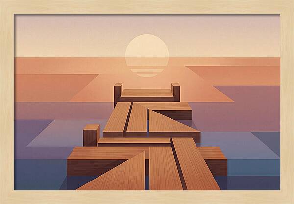 Wooden Pier At Sunset