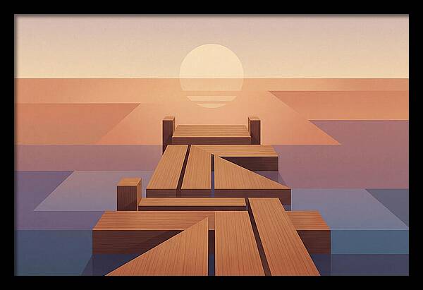 Wooden Pier At Sunset