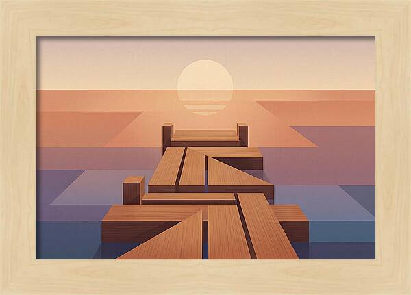 Wooden Pier At Sunset