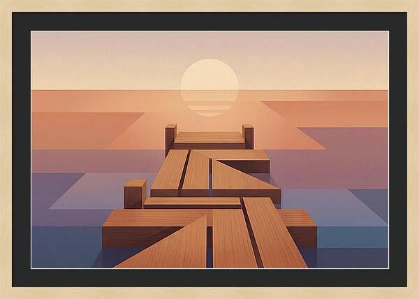 Wooden Pier At Sunset