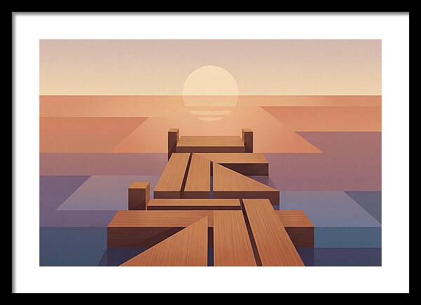 Wooden Pier At Sunset