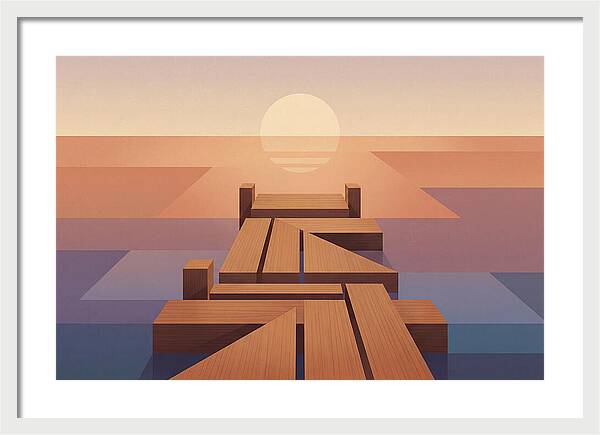 Wooden Pier At Sunset