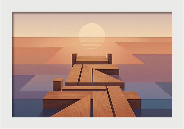 Wooden Pier At Sunset