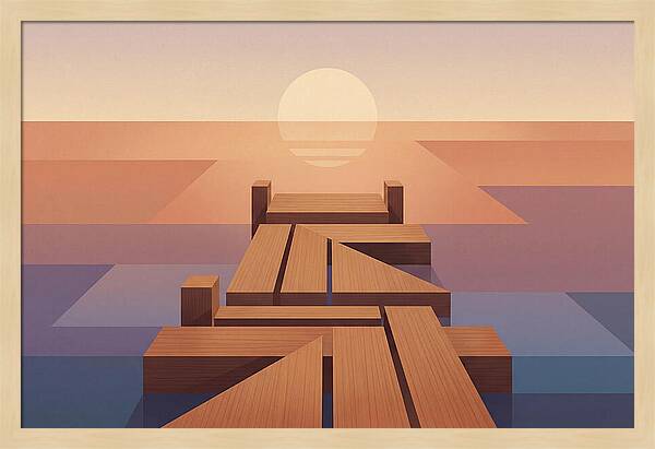 Wooden Pier At Sunset