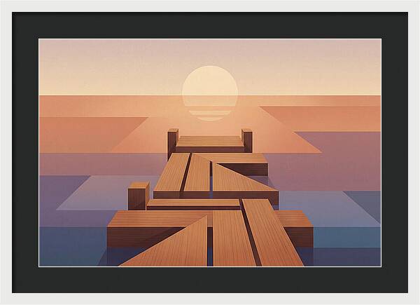 Wooden Pier At Sunset