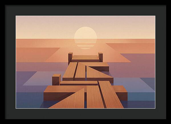 Wooden Pier At Sunset