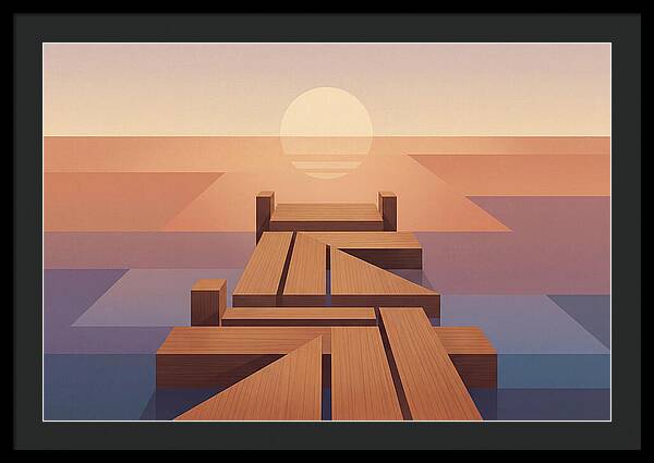 Wooden Pier At Sunset