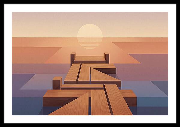 Wooden Pier At Sunset