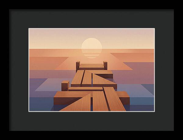 Wooden Pier At Sunset