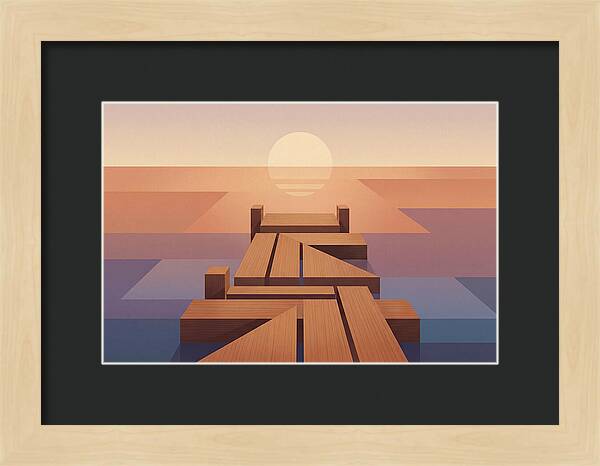 Wooden Pier At Sunset