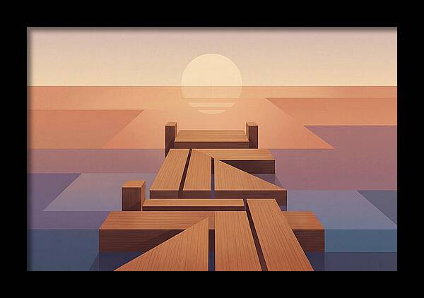 Wooden Pier At Sunset