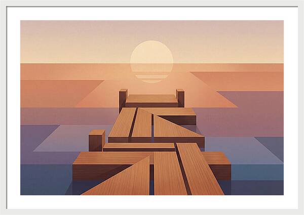 Wooden Pier At Sunset