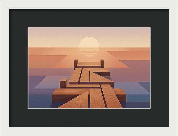 Wooden Pier At Sunset