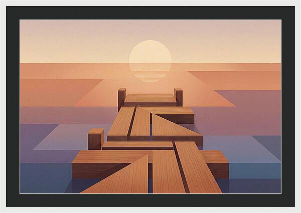 Wooden Pier At Sunset