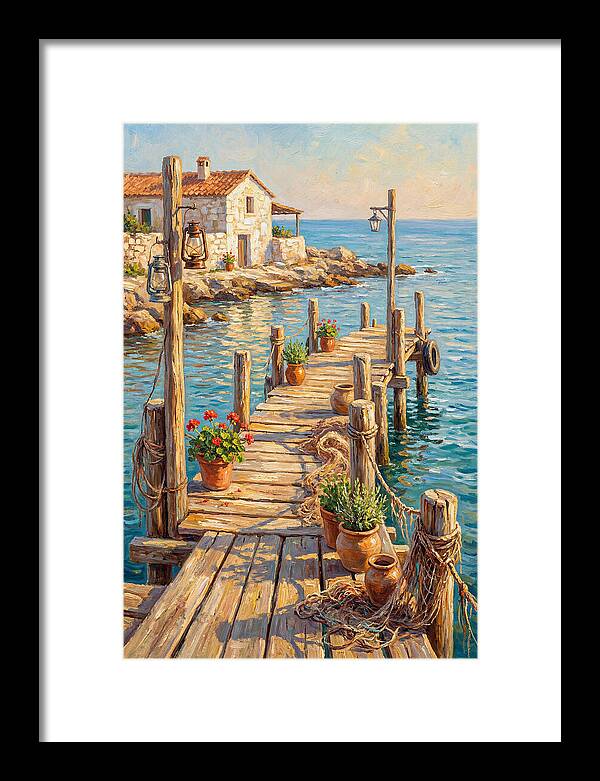 Wooden Pier By The Mediterranean