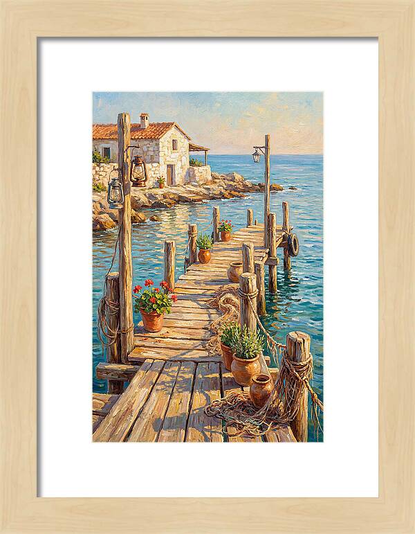 Wooden Pier By The Mediterranean