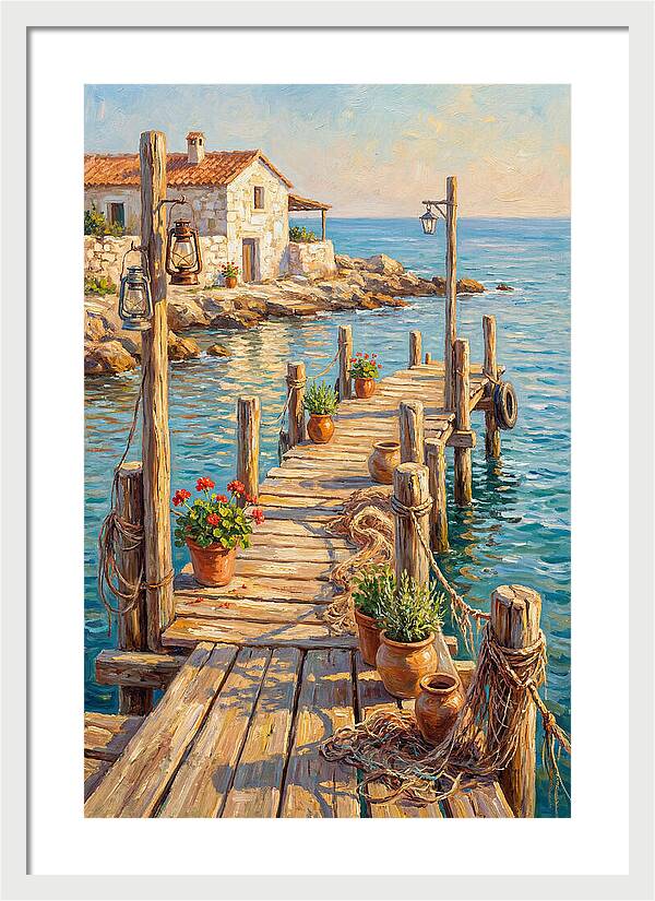 Wooden Pier By The Mediterranean