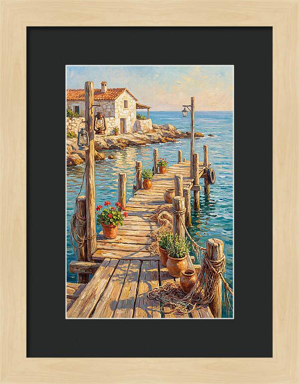 Wooden Pier By The Mediterranean