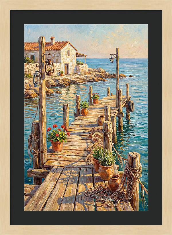 Wooden Pier By The Mediterranean