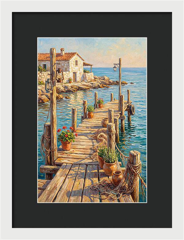 Wooden Pier By The Mediterranean