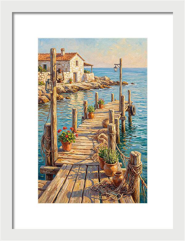 Wooden Pier By The Mediterranean