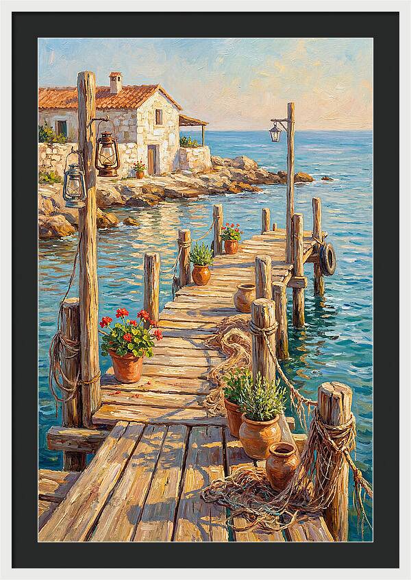 Wooden Pier By The Mediterranean