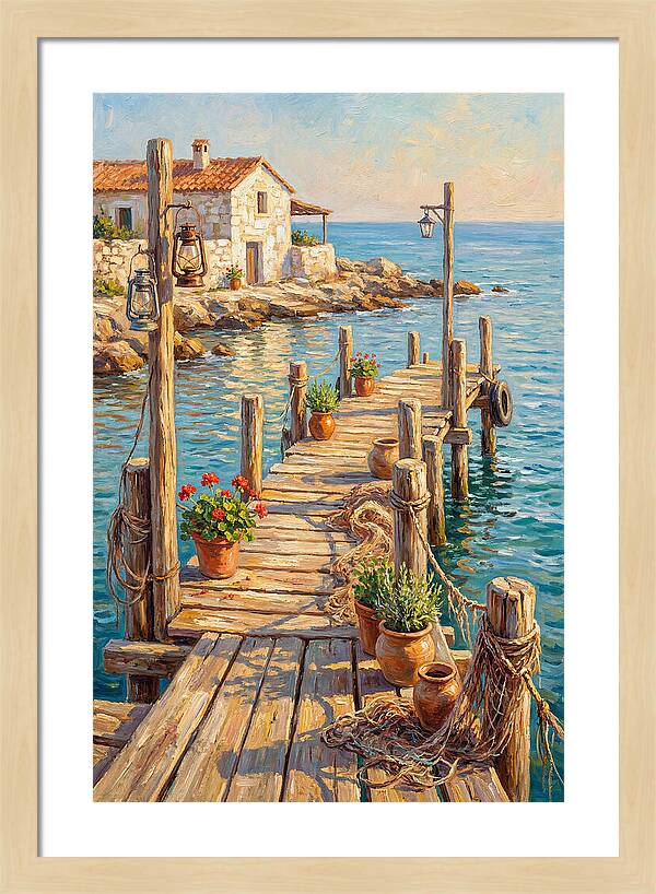 Wooden Pier By The Mediterranean