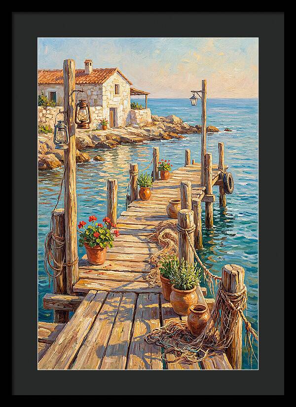 Wooden Pier By The Mediterranean