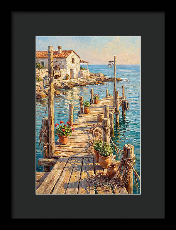 Wooden Pier By The Mediterranean