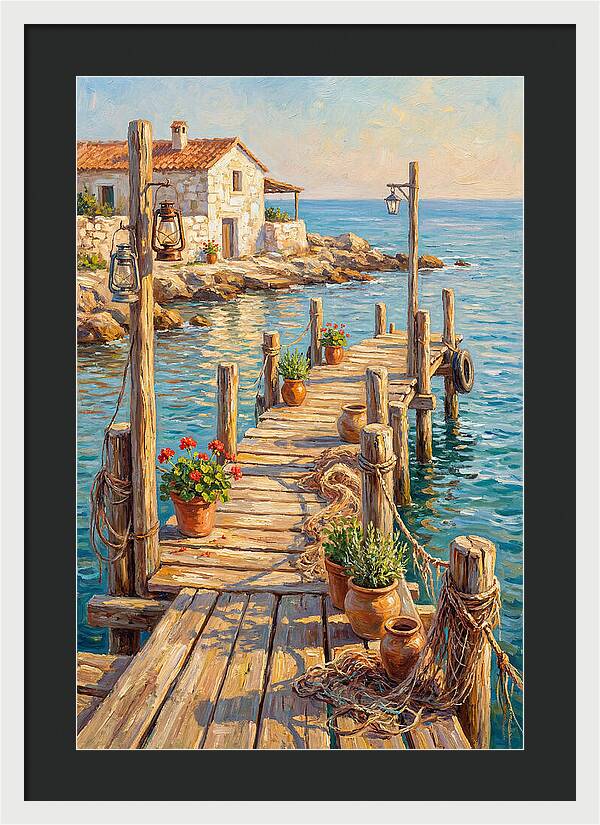 Wooden Pier By The Mediterranean
