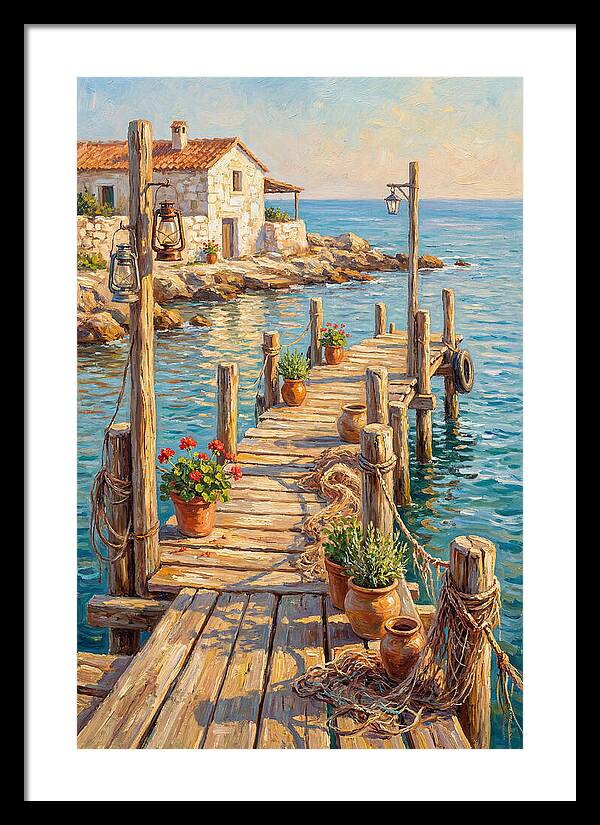 Wooden Pier By The Mediterranean