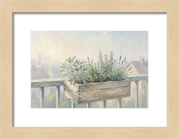 Wooden Planter Box Of Herbs