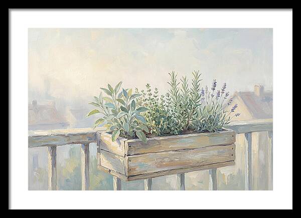 Wooden Planter Box Of Herbs